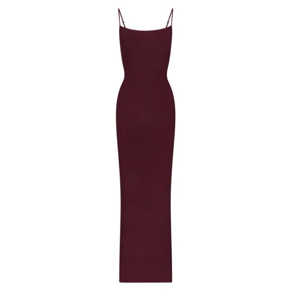 Skims Soft Lounge Dress Bordeaux